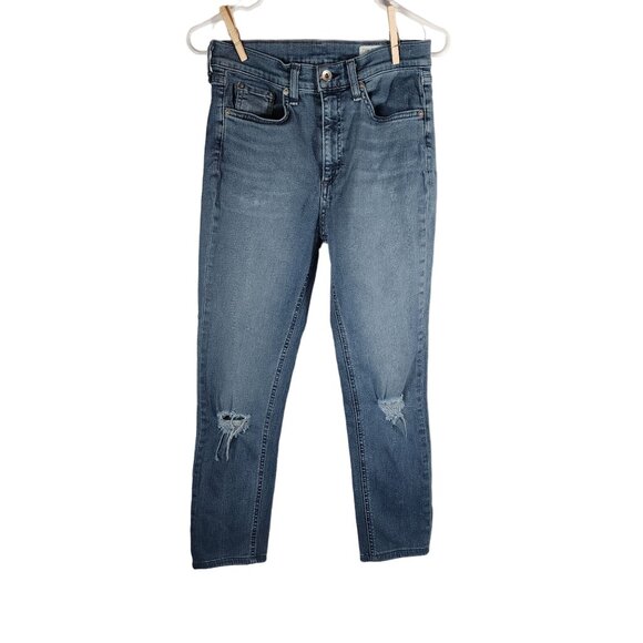 Rag & Bone Womens High Rise Ankle Skinny Jeans Size 27 - Picture 1 of 14